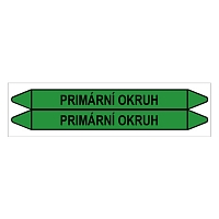 Značení potrubí, primární okruh,2 ks, 450 × 52 mm